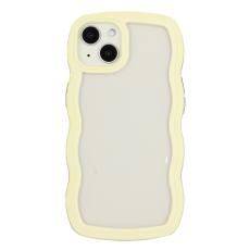  iPhone 15 Skal Wavy Hybrid Transparent/Gul