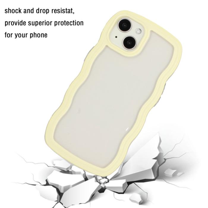 Bild 2,  iPhone 15 Skal Wavy Hybrid Transparent/Gul