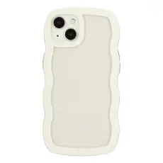  iPhone 15 Skal Wavy Hybrid Transparent/Vit