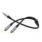 HOCO HOCO Split Adapter 3.5 mm Hane - 2x 3.5 mm Hona Grå