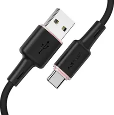 Acefast Acefast 3A USB-A Till USB-C 1.2m - Svart/Ros&eacute;guld