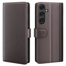  Samsung Galaxy S25 Plus Fodral Premium &Auml;kta L&auml;der Brun