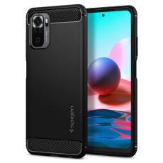 Spigen Xiaomi Redmi Note 10S - Spigen Rugged Armor Skal - Matt Svart