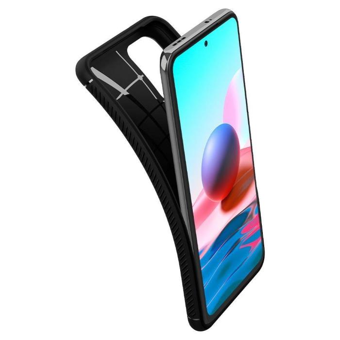 Bild 3, Spigen Xiaomi Redmi Note 10S - Spigen Rugged Armor Skal - Matt Svart