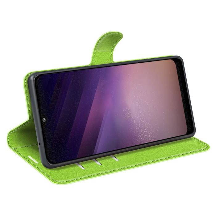 Bild 5,  Samsung Galaxy A03 Fodral Litchi Läder Grön