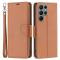  Samsung Galaxy S24 Ultra Fodral Litchi Shark Brun