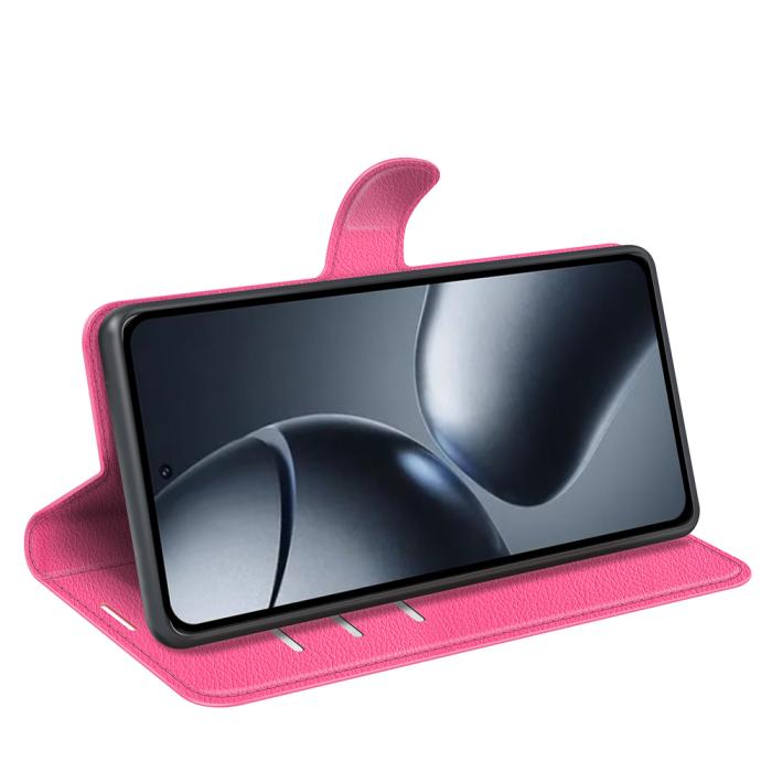 Bild 6,  Xiaomi 15T Fodral Litchi Läder Rosa