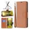  iPhone 16 Plus Fodral Litchi Shark Läder Brun