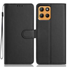  Motorola Moto G15 / G15 Power Fodral L&auml;der Svart