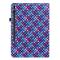  Samsung Galaxy Tab S7 Plus / Tab S8 Plus Fodral Vävd Textur Blå/Rosa