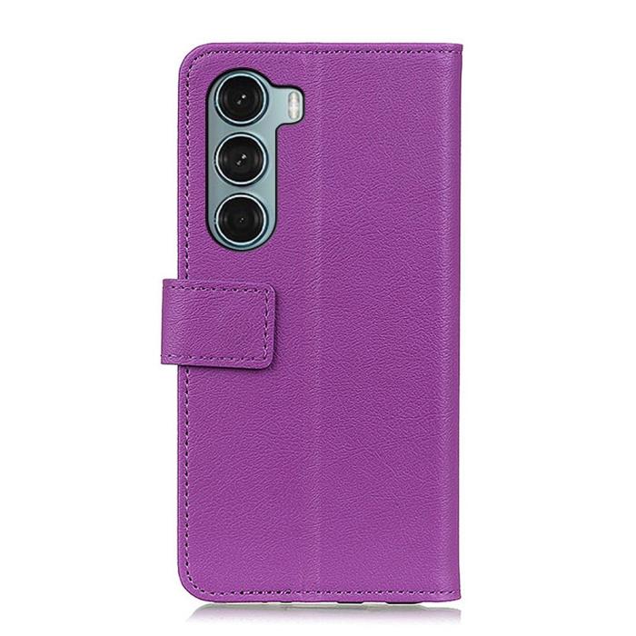 Bild 3,  Motorola Moto G200 Fodral Solid Läder Lila
