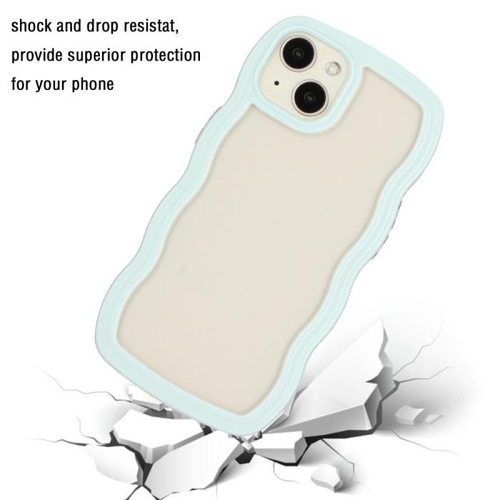 Bild 2,  iPhone 15 Skal Wavy Hybrid Transparent/Grön