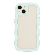  iPhone 15 Skal Wavy Hybrid Transparent/Gr&ouml;n