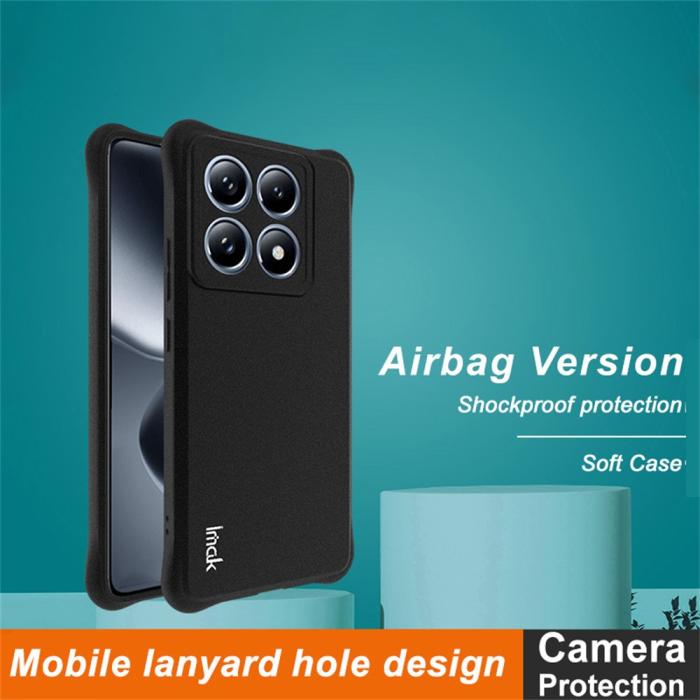 Bild 3, IMAK IMAK Xiaomi 14T Pro Skal TPU AirBag Shockproof Svart