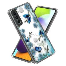  Samsung Galaxy S24 Plus Skal Med Tryck Fj&auml;rilar/Blommor