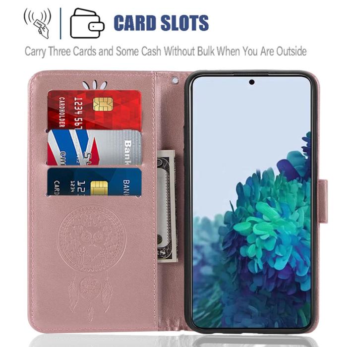 Bild 5,  Samsung Galaxy S22 Plus Fodral Owl Dreamcatcher Roséguld