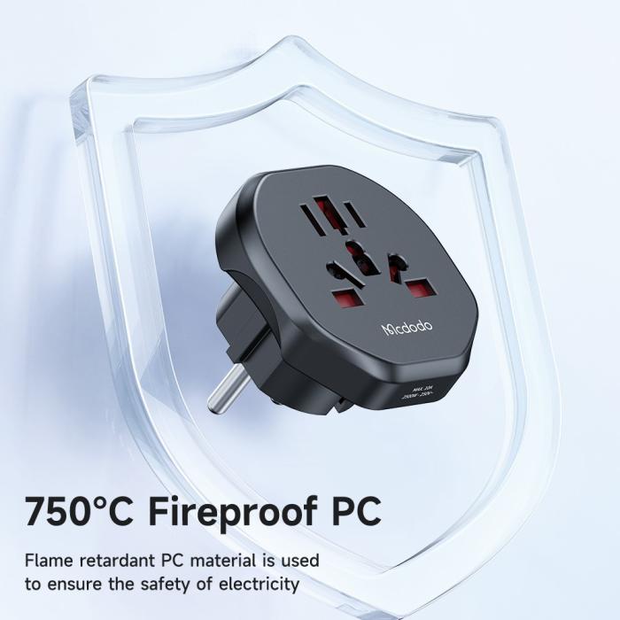 Bild 3, MCDODO MCDODO Universal Reseadapter EU Plugg UK/EU/US