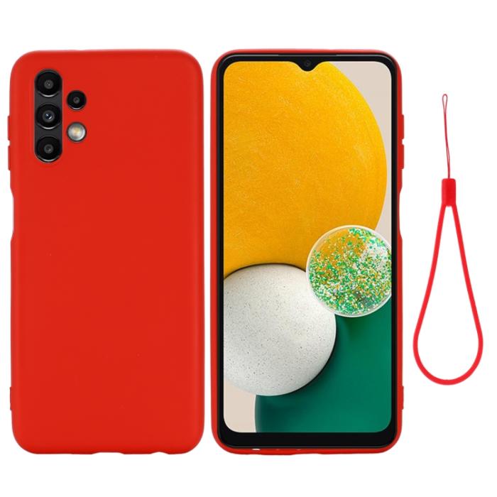 Bild 2,  Samsung Galaxy A13 4G Skal Silikon Liquid Röd