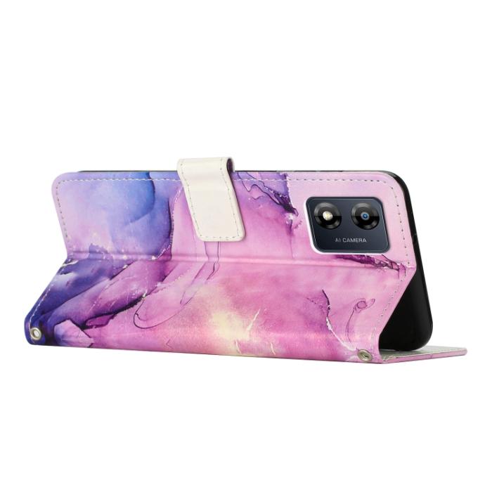 Bild 3,  Motorola Moto E13 Fodral Marmor Lila