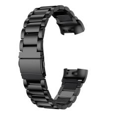  Lyxigt Metallarmband Fitbit Charge 3 / 4 Svart