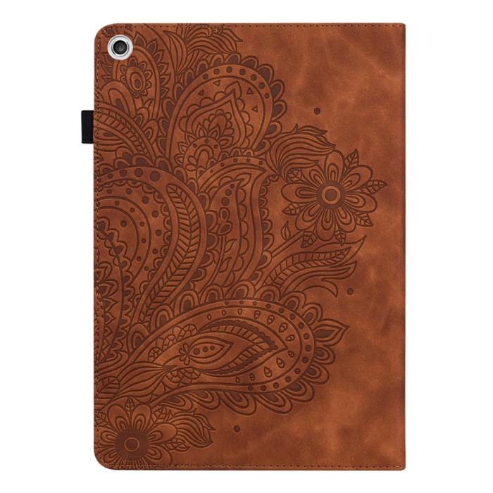 Bild 2,  Lenovo Tab M10 HD (2nd Gen) - Mandala Läder Fodral - Brun