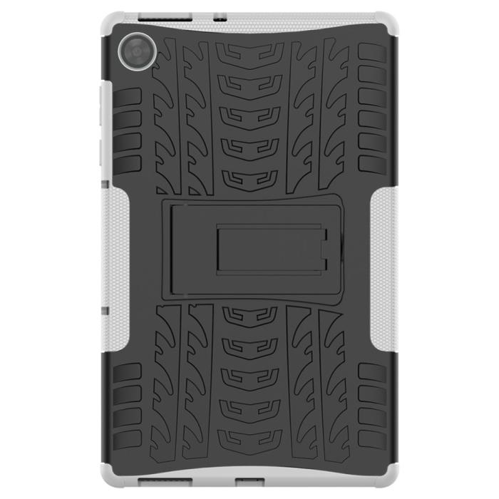 Bild 3,  Lenovo Tab M10 HD (2nd Gen) - Rugged Kickstand Armor Skal - Vit