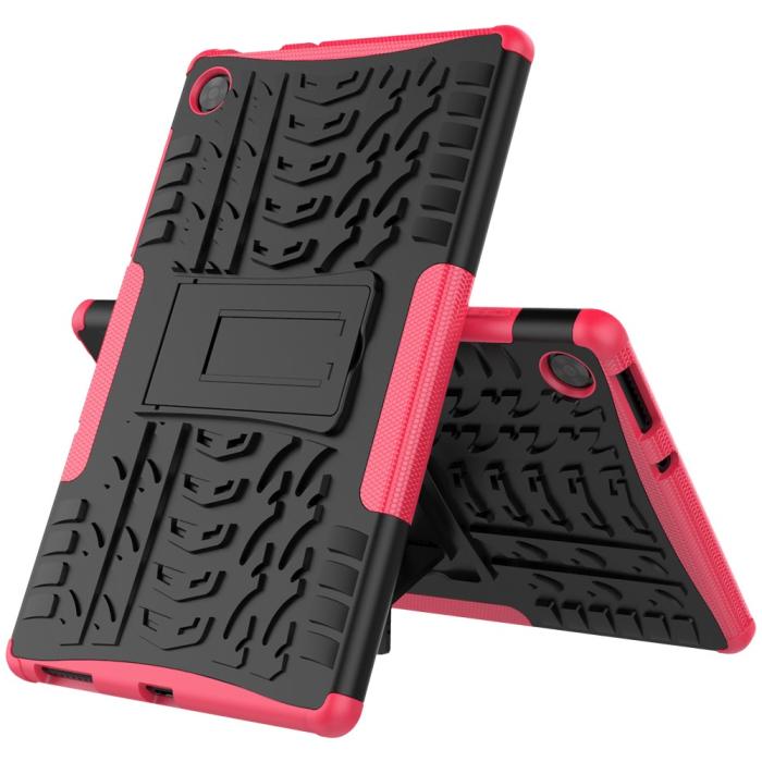 Bild 2,  Lenovo Tab M10 HD (2nd Gen) - Rugged Kickstand Armor Skal - Rosa