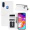  Samsung Galaxy A20s - Crazy Horse Plånboksfodral - Vit