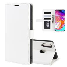  Samsung Galaxy A20s - Crazy Horse Pl&aring;nboksfodral - Vit