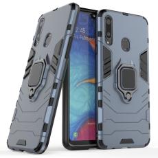  Samsung Galaxy A20s - Hybrid Ring Skal - Navy Blue
