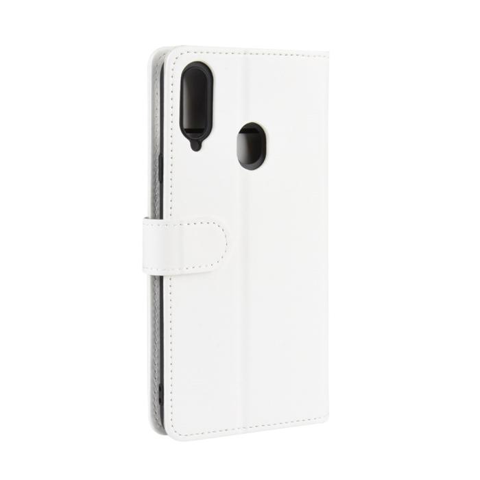 Bild 4,  Samsung Galaxy A20s - Crazy Horse Plånboksfodral - Vit