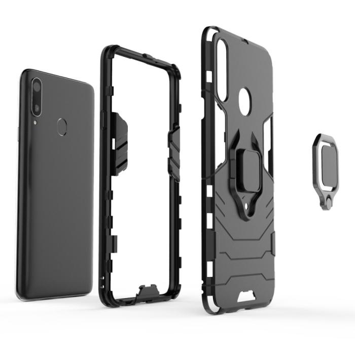 Bild 5,  Samsung Galaxy A20s - Hybrid Ring Skal - Svart