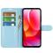  Samsung Galaxy A03 Fodral Litchi Läder Ljus Blå