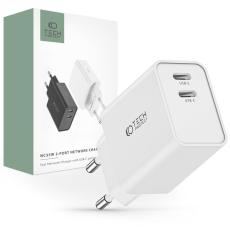 Tech-Protect Tech-Protect 35W PD 2x USB-C V&auml;ggladdare Vit