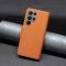  Samsung Galaxy S24 Ultra Fodral Litchi Shark Brun