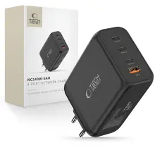Tech-Protect Tech-Protect 240W V&auml;ggladdare PD QC3.0 USB-C / USB-A Svart