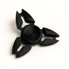  Fidget Spinner Spiky Trio - Svart