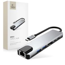Tech-Protect Tech-Protect 6in1 USB-C Hub - USB-C / USB 3.0/2.0 / HDMI / RJ45