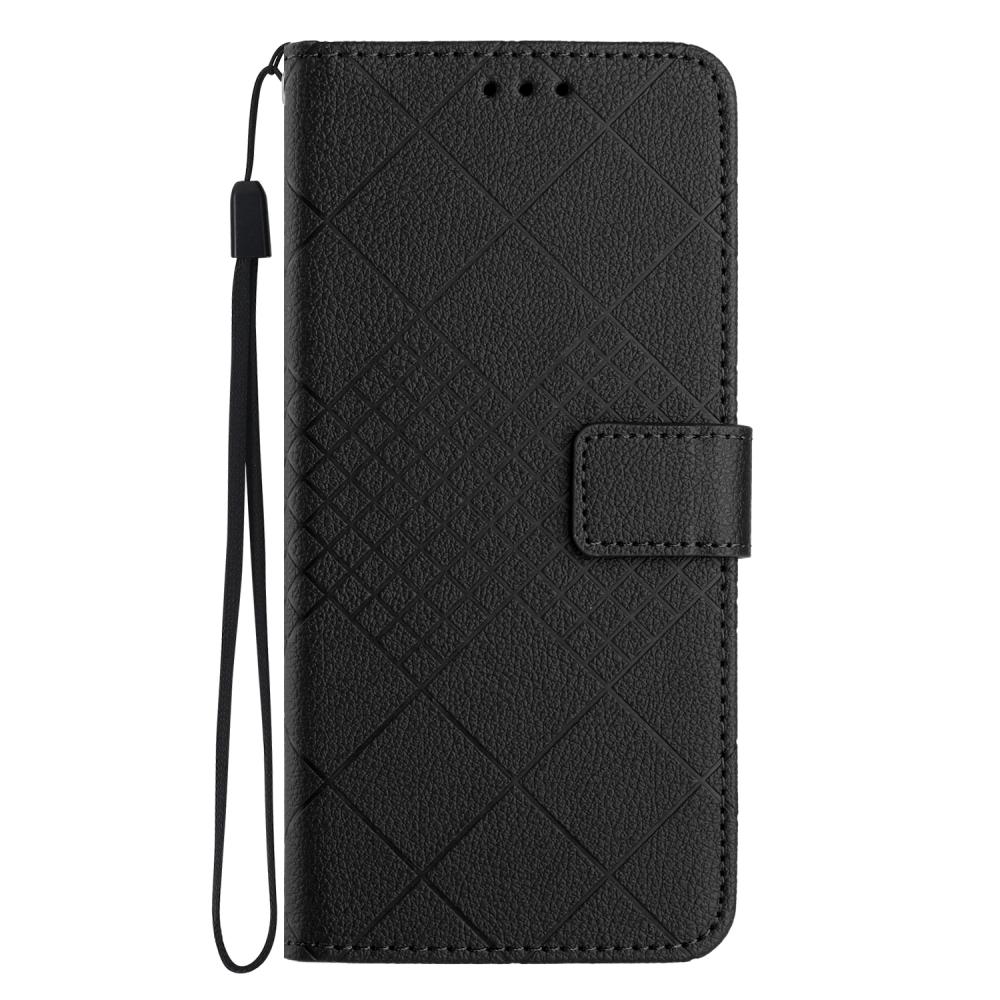  Samsung Galaxy A57 5G Fodral Läder Rhombus Svart