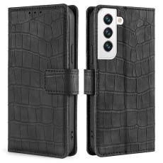  Samsung Galaxy S23 Plus Fodral Krokodil Textur Svart