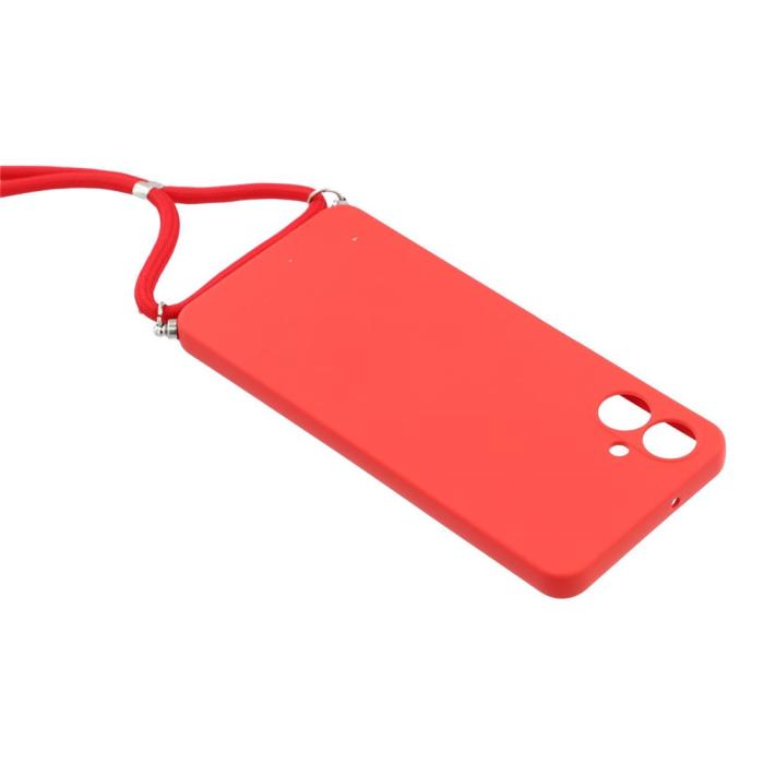 Bild 4,  Samsung Galaxy A07 Skal TPU Med Mobilsnöre Röd