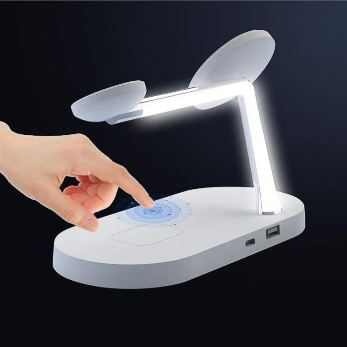 Bild 6, Tech-Protect Tech-Protect 15W LED 3in1 Magnetisk MagSafe Laddare Vit