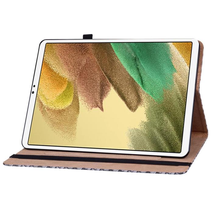 Bild 4,  Samsung Galaxy Tab A7 Lite (2021) Fodral Vävd Textur Svart