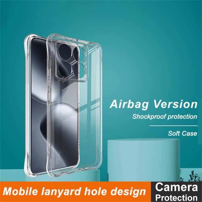 Bild 2, IMAK IMAK Xiaomi 14T Pro Skal TPU AriBag Shockproof Transparent