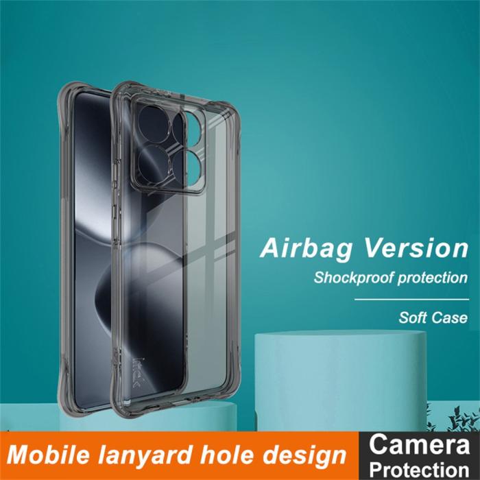 Bild 2, IMAK IMAK Xiaomi 14T Pro Skal TPU AirBag Shockproof Tonad Svart