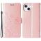  iPhone 15 Plus Fodral Med Blommigt Tryck Roséguld