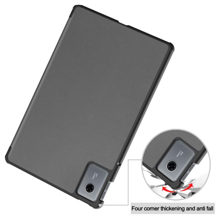 Bild 6,  Lenovo Idea Tab Fodral Tri-Fold Läder Grå