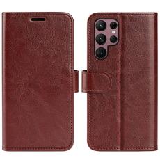  Samsung Galaxy S23 Ultra Fodral Crazy Horse L&auml;der Brun