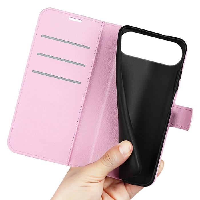 Bild 4,  iPhone Air Fodral Litchi Läder Ljus Rosa