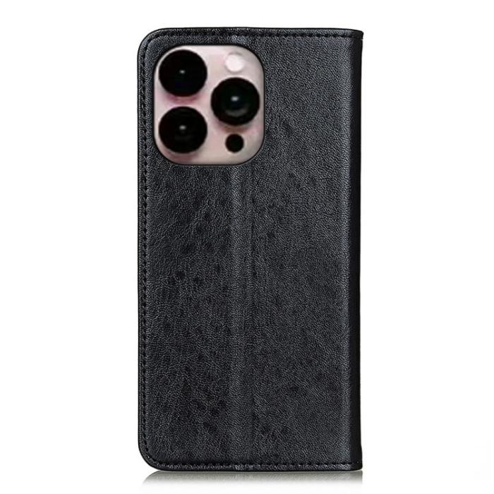 Bild 3,  iPhone 14 Pro Max Fodral Flip Läder Svart